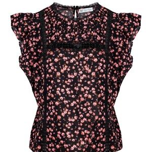 Jessica Simpson Women’s Bowie Cotton Blouse with Ruffle Sleeves